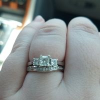 Three stone E-ring? Let's see your wedding band!