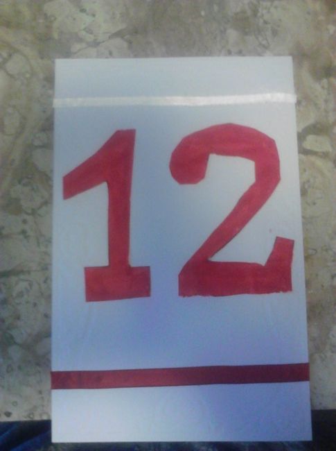 DIY table numbers from extra invites -- PICS