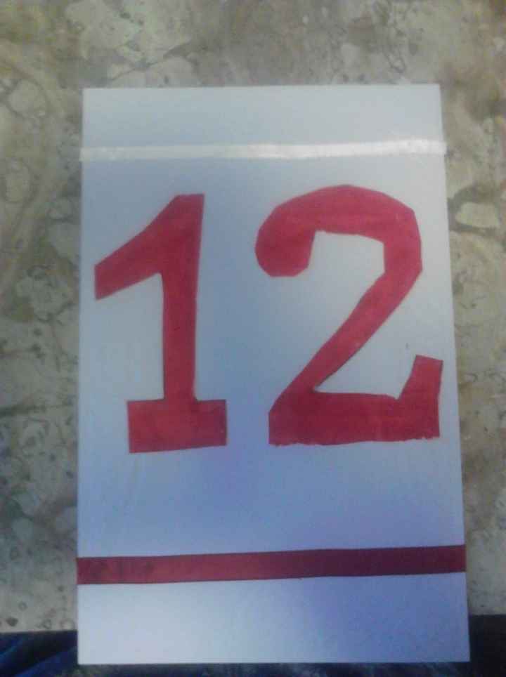 DIY table numbers from extra invites -- PICS