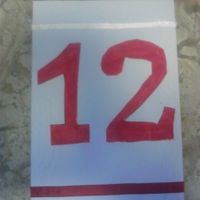 DIY table numbers from extra invites -- PICS
