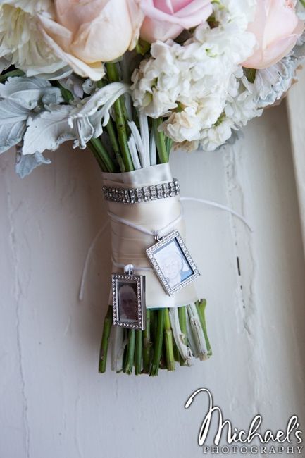 bouquet with charms and bracelet