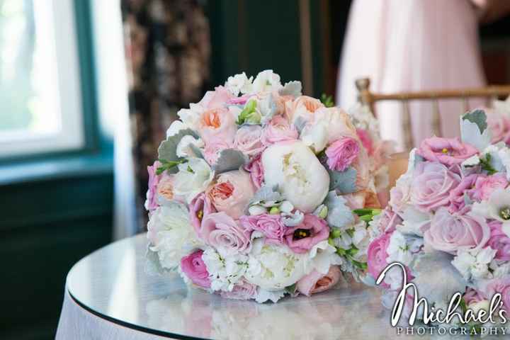 my beautiful flowers, and a bridesmaid's bouquet
