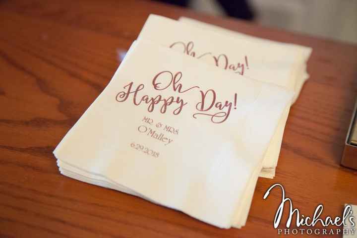 Custom bar napkins. We still have a bunch.