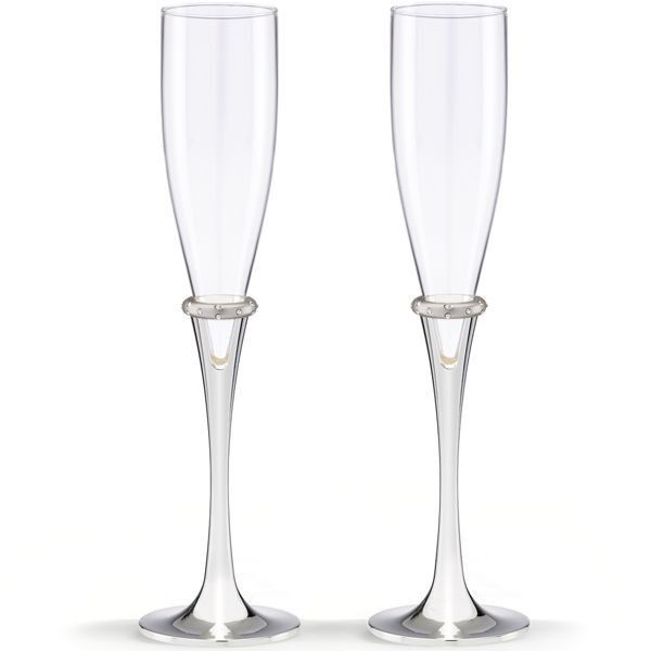 Champagne flutes and cake cutting sets!