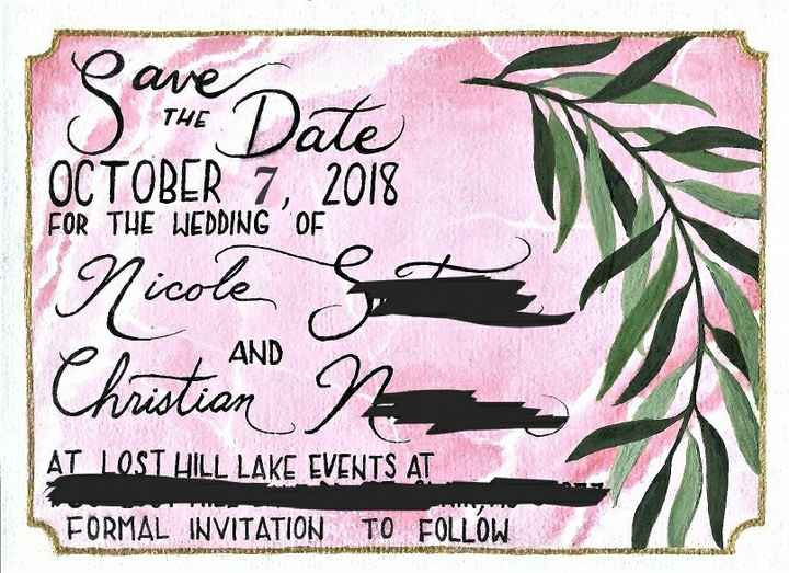 Just ordered our save the dates!