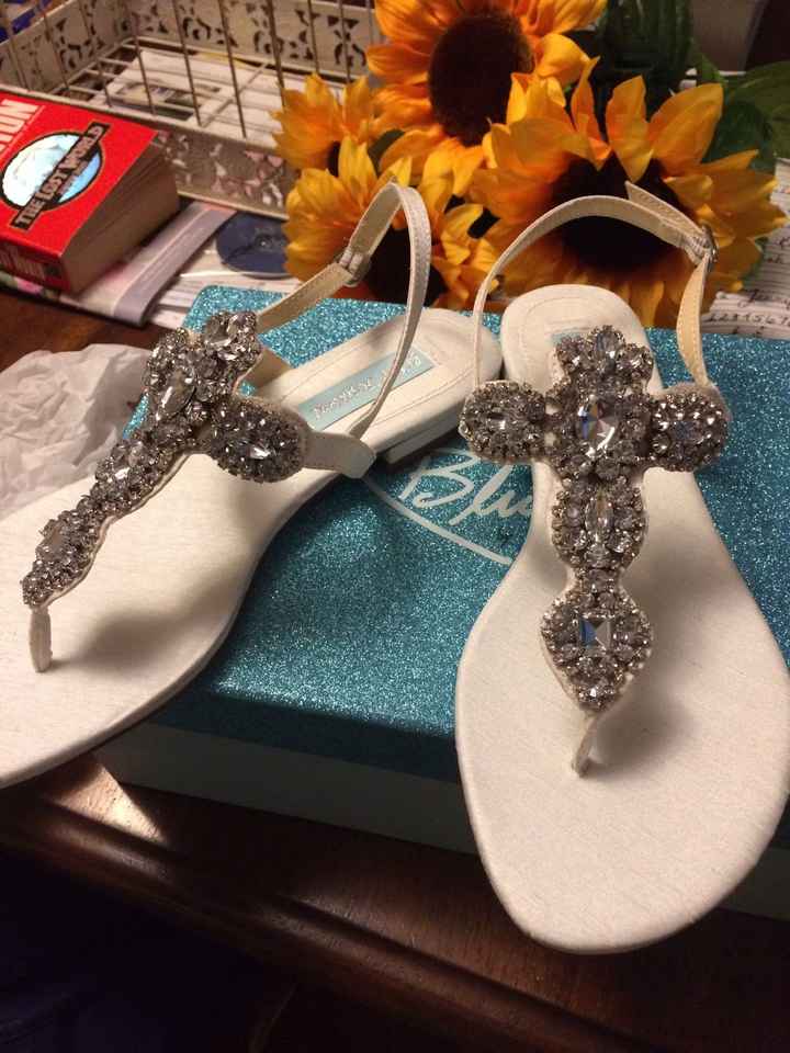 Brides wearing comfortable sandals?  Let me see them!