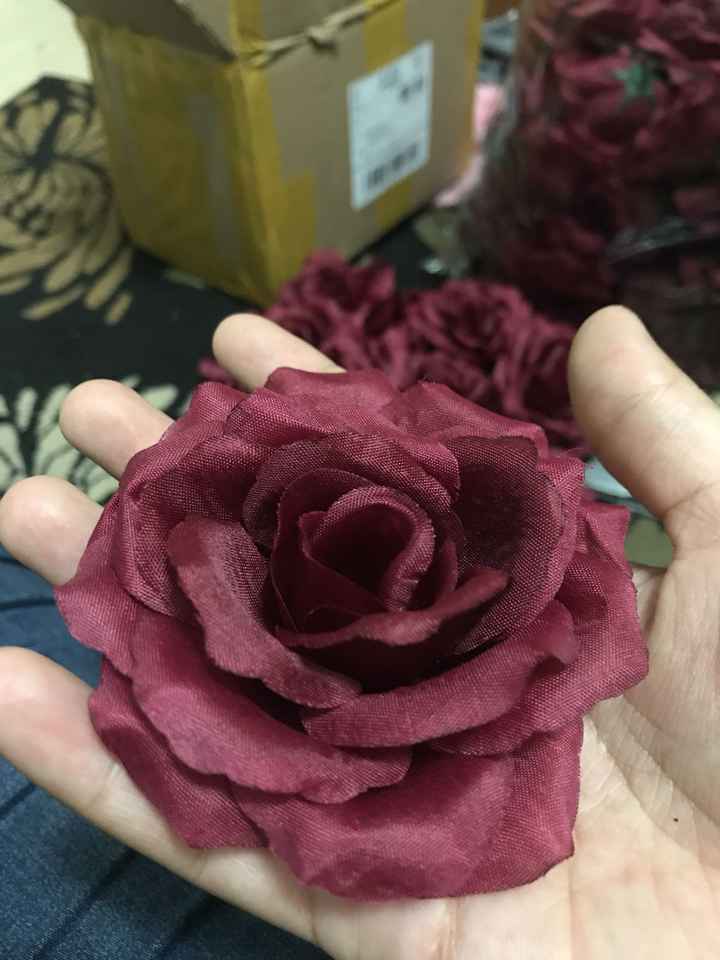 For all my burgundy brides doing diy floral silk flower decor - 1