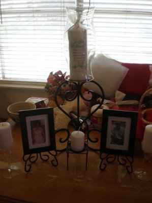 what do you think? Table  wedding memory of grooms Mom & Brides Dad