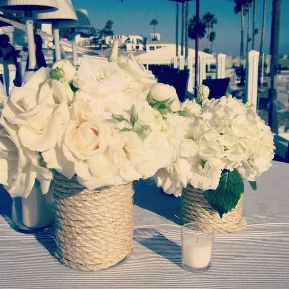 Beach themed centerpieces...?