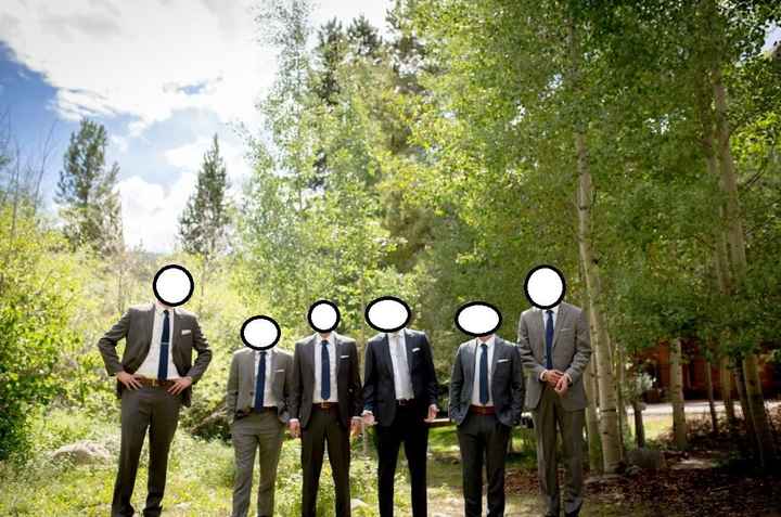 Mismatched bridesmaids/groom attire