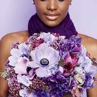 Flowers for purple bridesmaid dresses