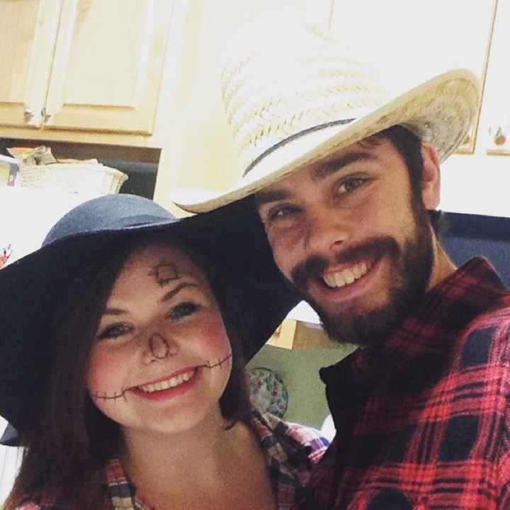 Happy Halloween post a pic of you and your fiancé in costumes