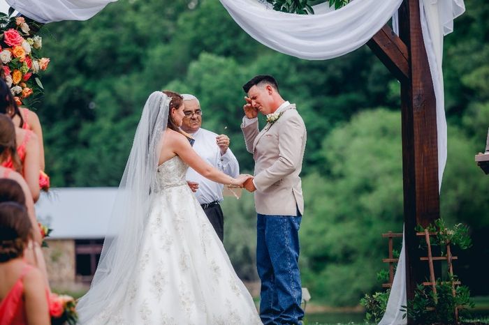 Trying to read his vows