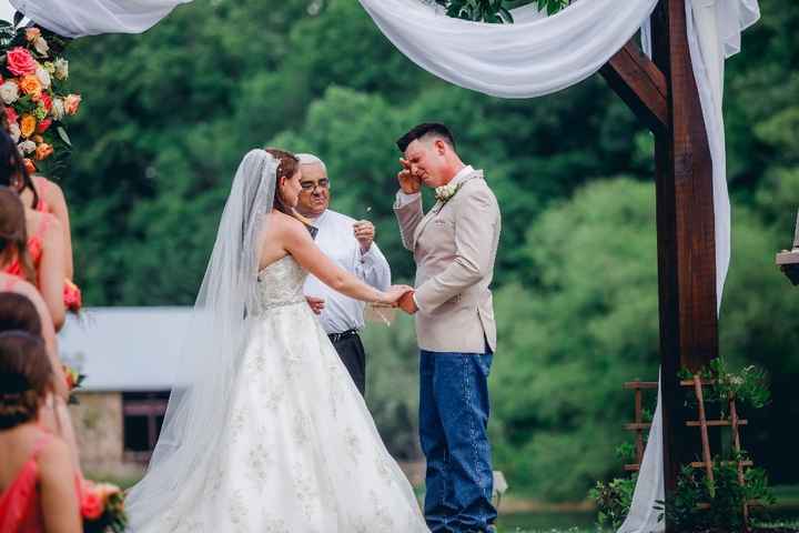 Trying to read his vows