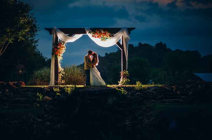 Our ceremony site at night