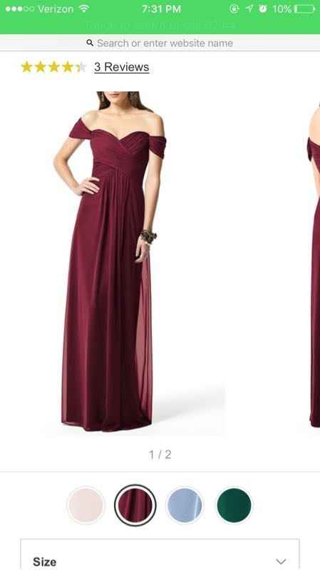 Fall/Rust Red Bridesmaid Dress