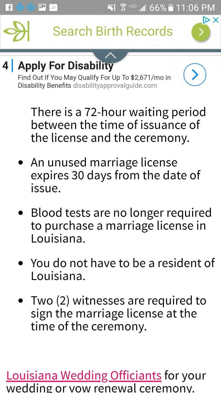 Marriage License - 2