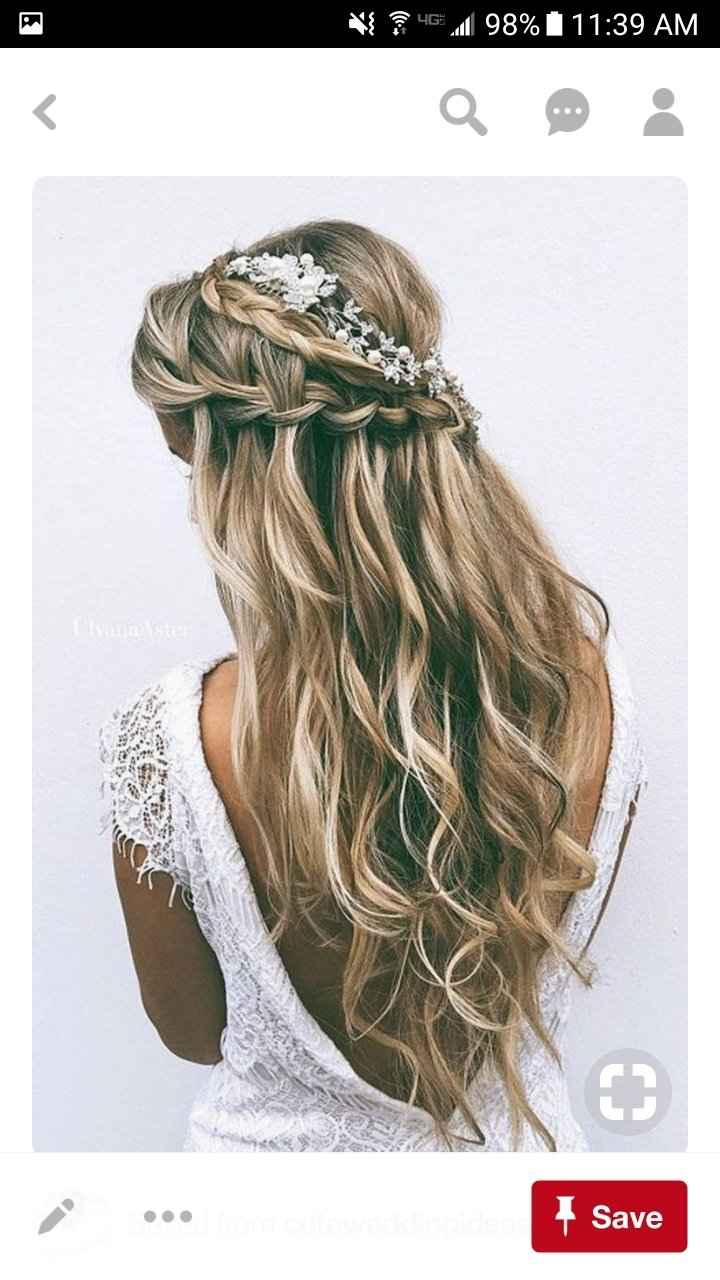 Anyone else wearing their hair down for their wedding? Inspiration Pics... - 1