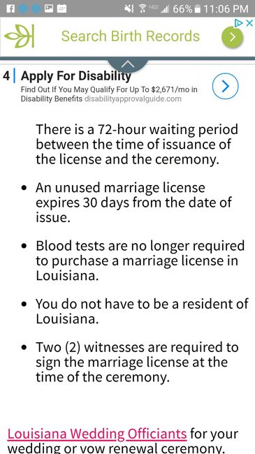 Marriage License - 2