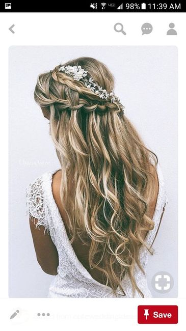 Anyone else wearing their hair down for their wedding? Inspiration Pics... 16