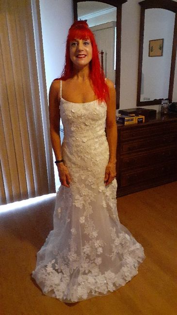 30 days! tried on my dress after alterations:) 2