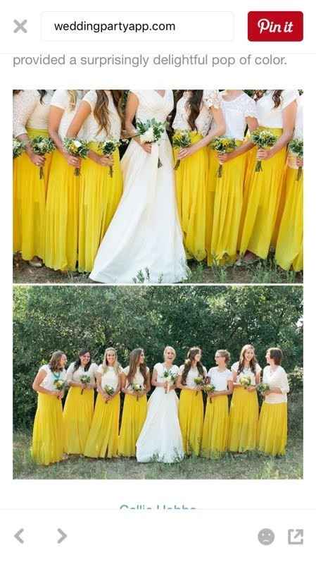 Let's see those mismatched dresses!