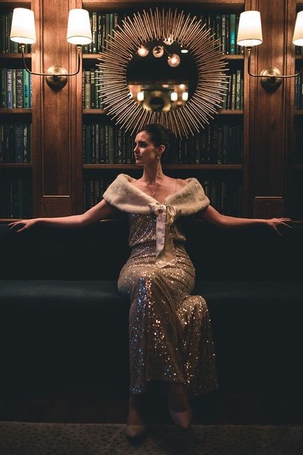 gold dress