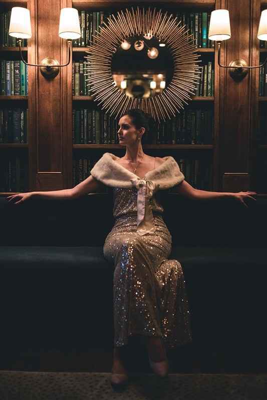 gold dress