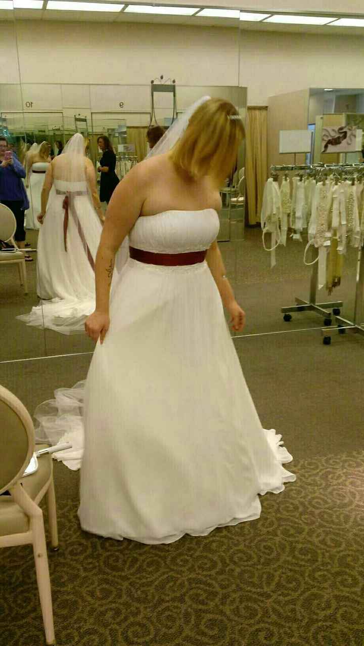 Left with a different dress!