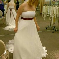 Left with a different dress!