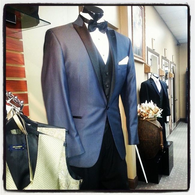 what is your groom going to wear? when did he start shopping?