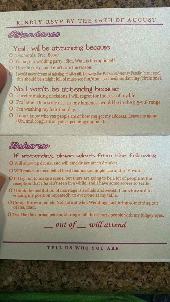 Help with RSVP Cards?