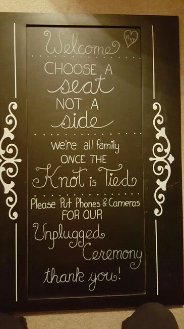 Unplugged ceremony
