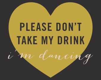 the little signs to put on the table while you're dancing...