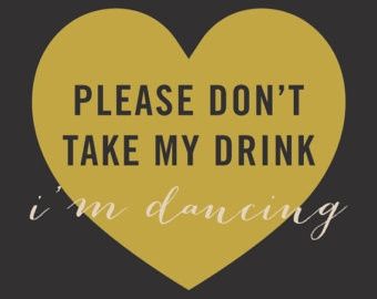 the little signs to put on the table while you're dancing...