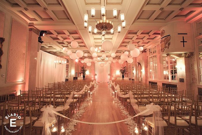 wedding and reception same room