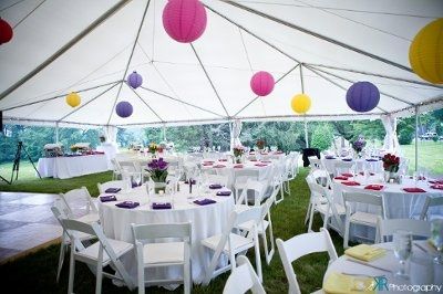 Decorating a tent for the Ceremony