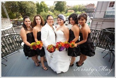 Wedding colors... black and white.