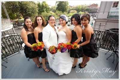 Wedding colors... black and white.