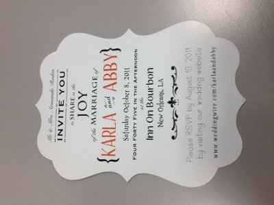 Invitation style - please help!