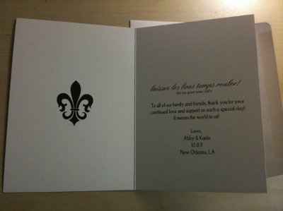 Just got our thank you cards and they look so good!!!