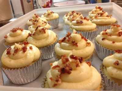 Our first dinner party & bacon cupcakes