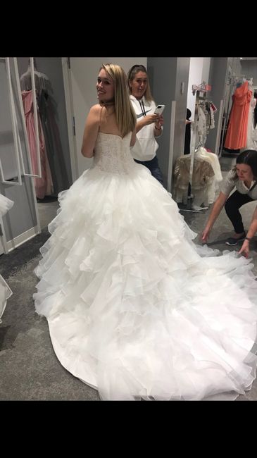 Does your wedding dress have lace, beading, or both? 4