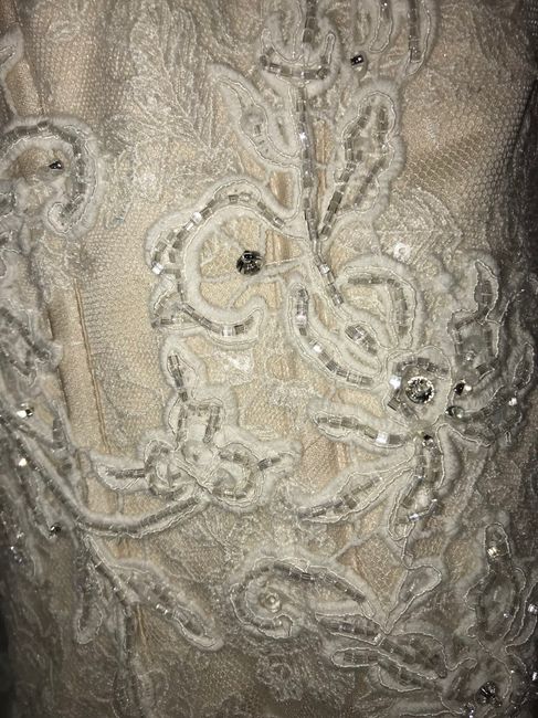 Does your wedding dress have lace, beading, or both? 5