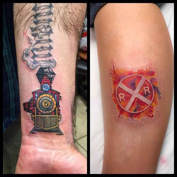 We got these marriage tattoos