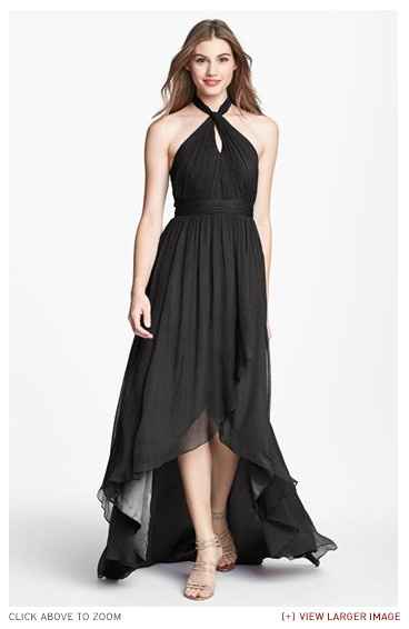 Okay to wear a long black dress to a wedding?
