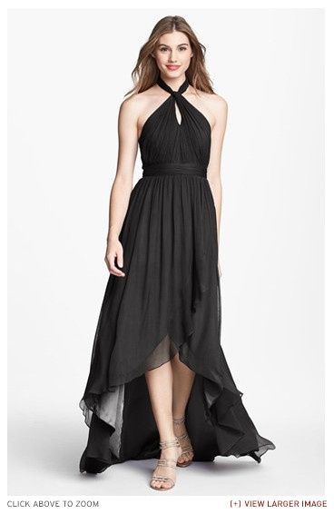 Okay to wear a long black dress to a wedding?