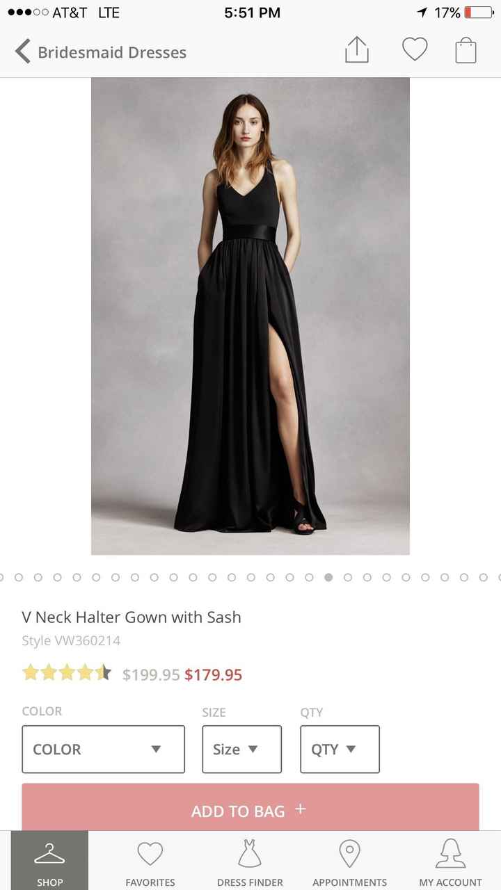 Yes to bridesmaid dresses