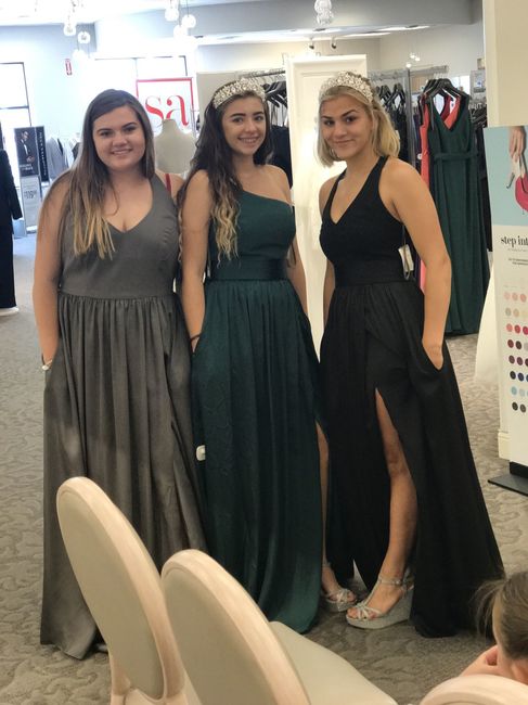 Yes to bridesmaid dresses