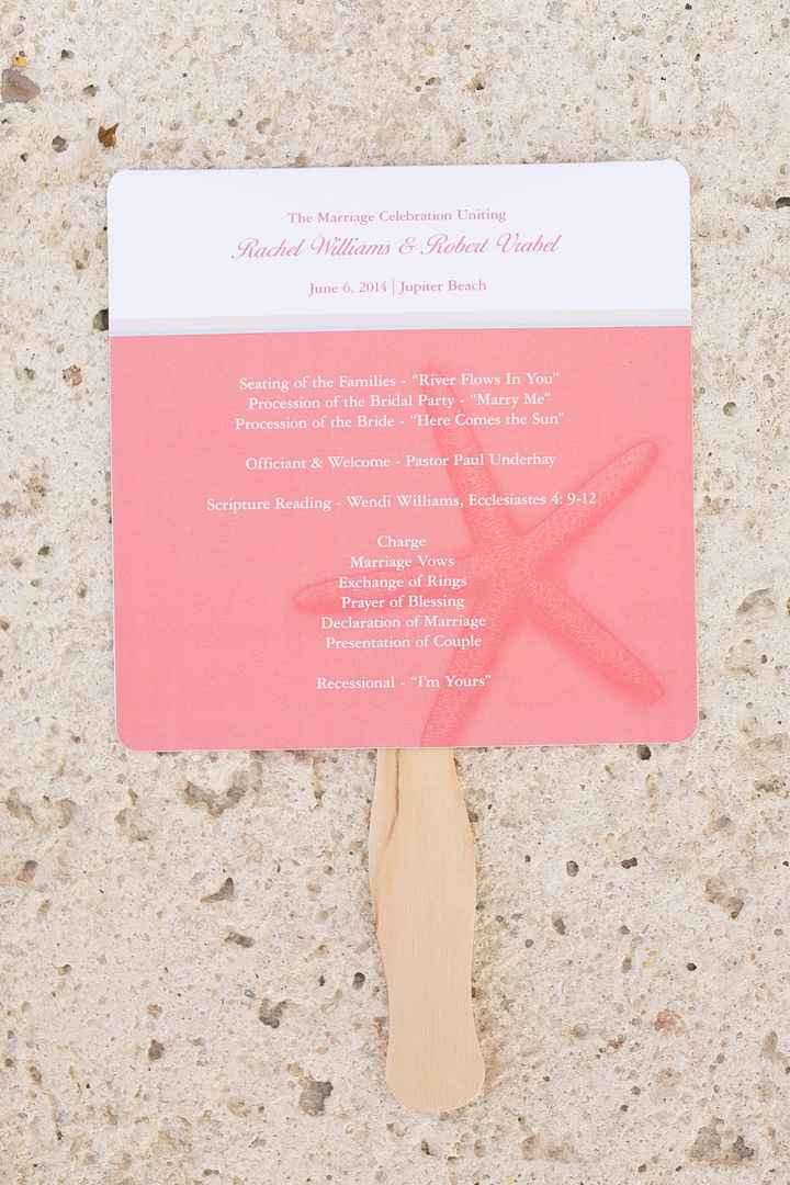 Place Cards, Programs (fans?), Menu Cards....